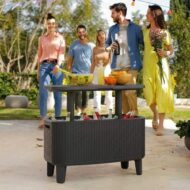 BevyBar Rattan šaltkrepšis-staliukas - Image 3