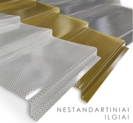 NESTANDARTINIŲ ILGIŲ MK PC DIAMONDS TILE EFFECT - čerpės imitacijos deimantinė monolitinio polikarbonato danga